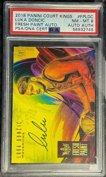 2018 Court Kings Luka Doncic Fresh Paint Auto PSA 8 (POP 5 - Only 2 Higher)