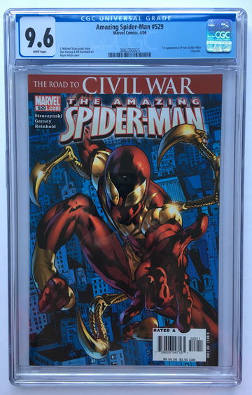 AMAZING SPIDER-MAN #529 CGC 9.6 1st IRON SPIDER-SUIT FREE S/H.