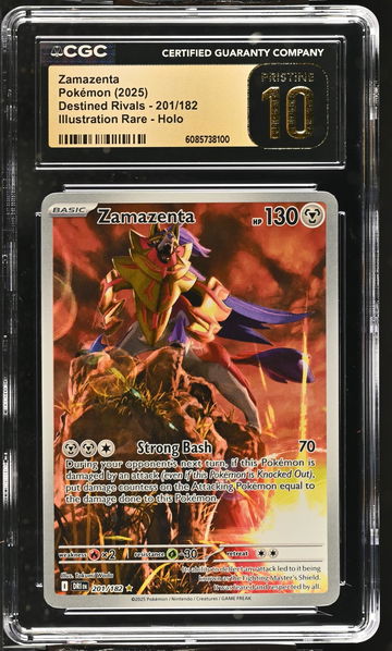2025 Pokémon Scarlet & Violet Destined Rivals Zamazenta #201/182 CGC Pristine 10