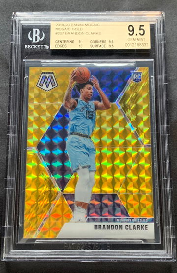 2019 Mosaic Brandon Clarke Gold #8/10 BGS 9.5