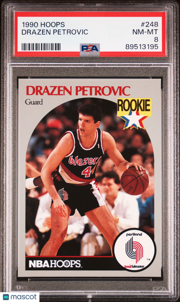 1990 Hoops Drazen Petrovic #248 PSA 8