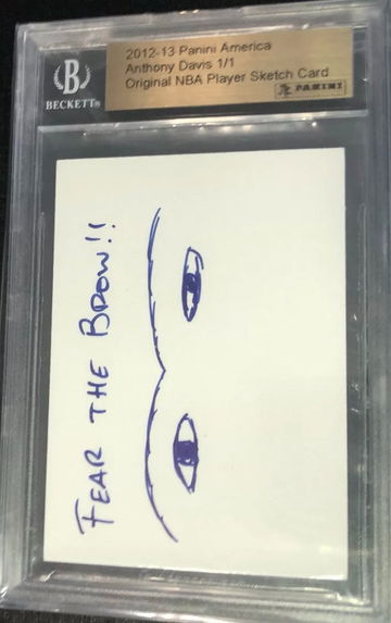 2012-13 Panini Original NBA Player Sketch Card Anthony Davis 1/1 RC AUTO 