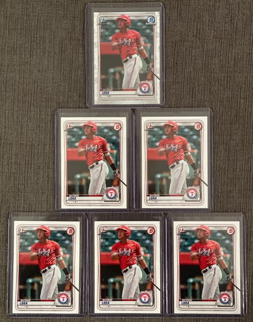 Lot of (6) 2020 Bowman Bayron Lora