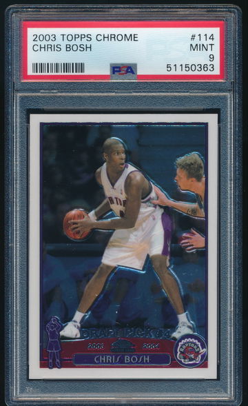PSA 9 2003 Topps Chrome Chris Bosh #114 RC