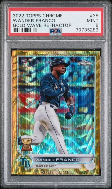 2022 TOPPS CHROME WANDER FRANCO GOLD WAVE /50 PSA 9