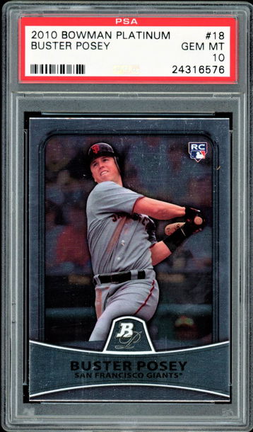 2010 Bowman Platinum #18  Buster Posey RC  PSA 10  Giants