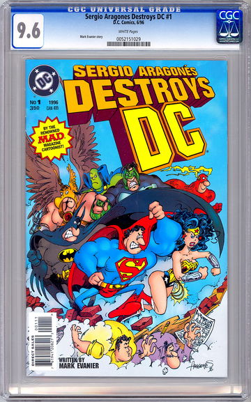 SERGIO ARAGONES 'DESTROYS DC' CGC 9.6 PARODY BY GROO ARTIST SERGIO ARAGONES 1996