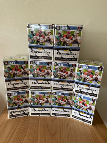 (LOT of 10) 2020 NFL Chronicles Blaster Box, 40 cards per box, look for Prestige Rookies