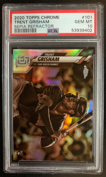 2020 Topps Chrome Trent Grisham Sapia Refractor