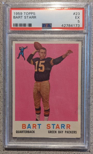 1959 Topps Bart Starr PSA 5 Perfect Centering 