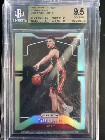 2019-20 Prizm Silver Tyler Herro rookie BGS 9.5