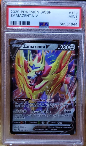2020 Pokemon Sword and Shield Zamazenta V  #139 PSA 9