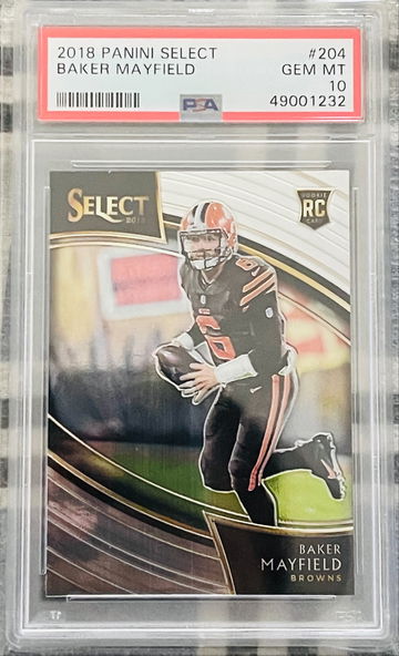 2018 Panini Select Baker Mayfield Field Level PSA 10