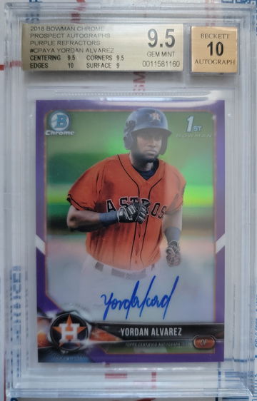 2018 Bowman Chrome Purple /250 Yordan Alvarez