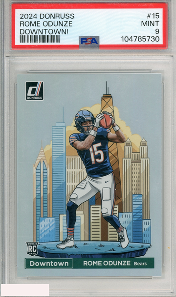 2024 PANINI DONRUSS DOWNTOWN! ROME ODUNZE #15 PSA 9 MINT  ROOKIE RC