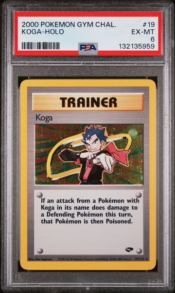 2000 Pokemon Gym Challenge Holo Koga #19 PSA 6
