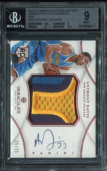 Anthony Davis Immaculate Jumbo RPA Red /25 BGS 9