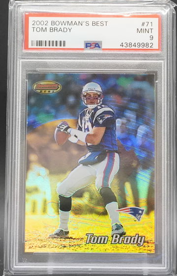 2002 Bowman's Best #71 Tom Brady PSA 9