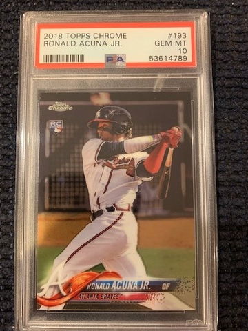2018 Topps Chrome Ronald Acuna Jr Rookie PSA 10