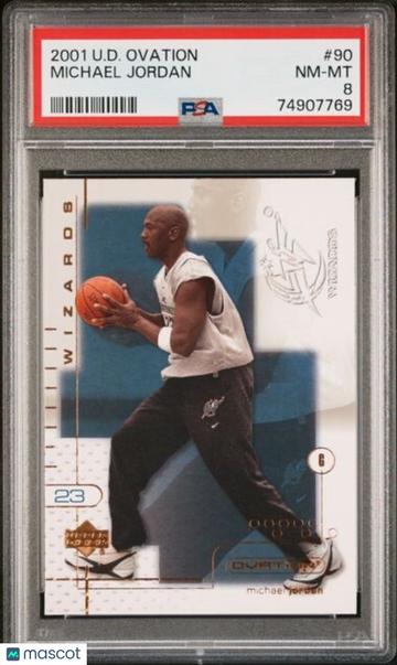 2001 Upper Deck Ovation Michael Jordan #90 Short Print PSA 8