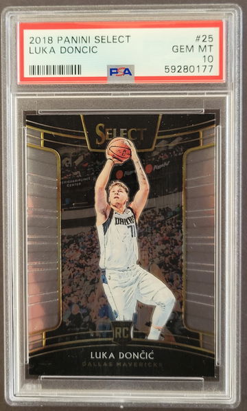 2018 Panini Select Luka Doncic PSA 10 #25 Rookie Card RC
