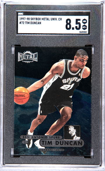 1997-98 Skybox Metal Universe Championship  Tim Duncan RC SGC 8.5