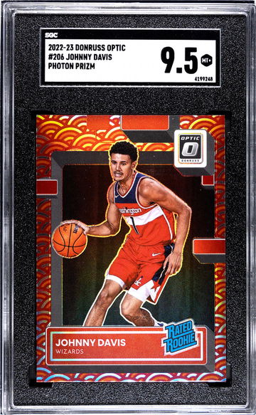 2022 Donruss Optic Photon Prizm Johnny Davis #206 RC SGC 9.5