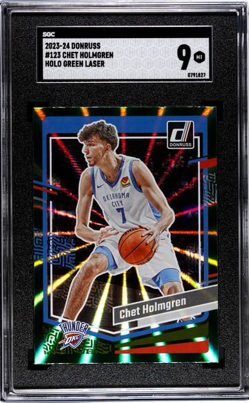 2023-24 Donruss #123 Chet Holmgren Green Holo Laser SGC 9