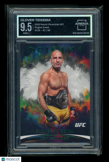 2022 Panini Chronicles UFC Origins Green Glover Teixeira #135 /99 Arena Club 9.5