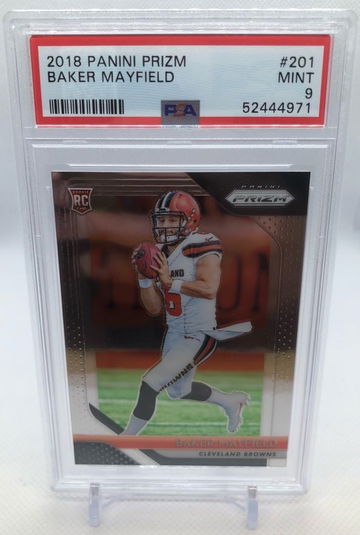 2018 Panini Prizm Baker Mayfield #201 PSA 9