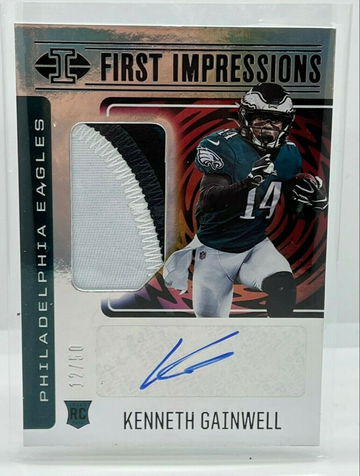 2021 Panini Illusions Kenneth Gainwell FIRST IMPRESSIONS #137 BLACK /50