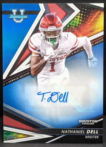 2022 Bowman's Best 2022 Autograph Blue #BA-ND Tank Dell Houston Cougars /150