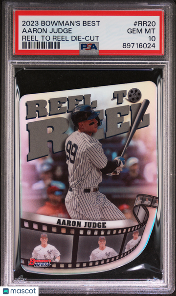 2023 Bowman's Best Reel To Reel Die-Cuts Aaron Judge #RR20 PSA 10