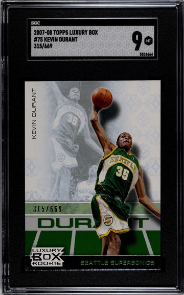 2007 Topps Luxury Box Kevin Durant #75 /669 SGC 9
