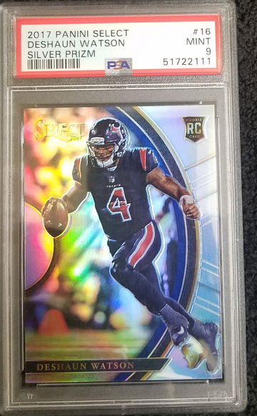 Deshaun Watson 2017 Select Silver Prizm #16 PSA 9
