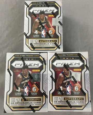 (3) 2020-21 Prizm Basketball Blaster Boxes