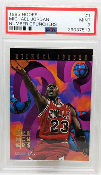 1995 SkyBox NBA Hoops Michael Jordan #1 PSA 9 Number Crunchers