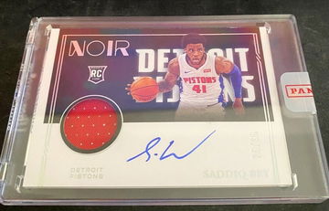 Saddiq Bey 2020-21 Noir Color rc Auto Autograph Jersey patch Detroit Pistons #