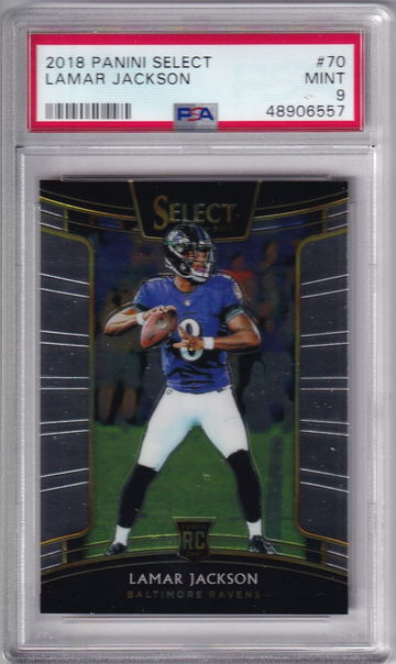 Lamar Jackson 2018 Panini Select PSA 9
