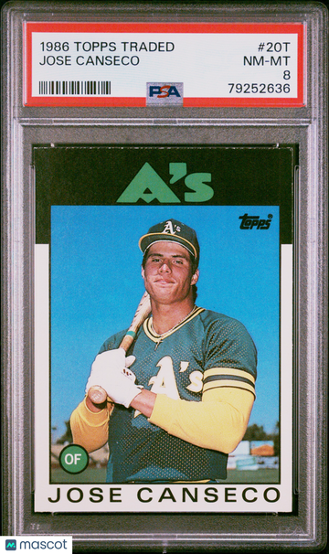 1986 Topps Traded Jose Canseco #20T PSA 8