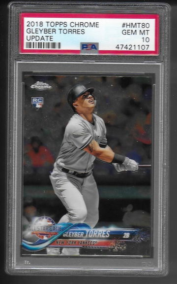 2018 Topps Chrome Update Gleyber Torres PSA 10 Rookie Card #HMT80