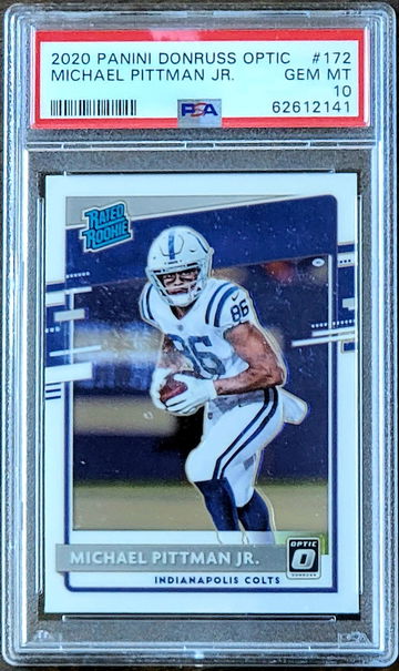 2020 MICHAEL PITTMAN JR. Panini Donruss Optic Rated Rookie PSA 10 Rookie #172 