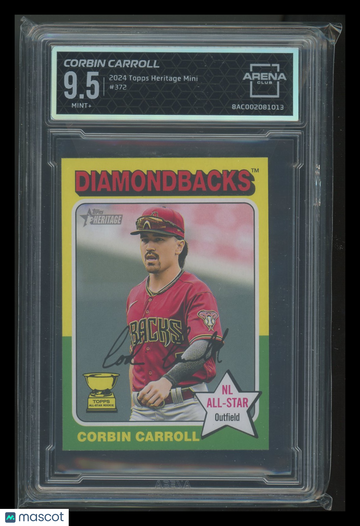 2024 Topps Heritage Mini Corbin Carroll #372 Arena Club 9.5
