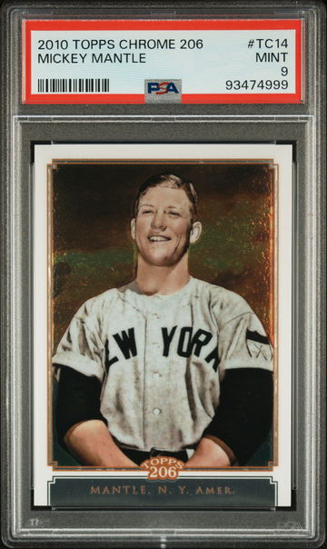 2010 TOPPS MICKEY MANTLE CHROME 206 #TC14 PSA 9  BS.B3.18