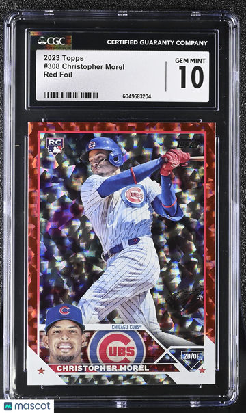 2023 Topps Christopher Morel #308 Red Foil /199 CGC 10