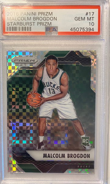 2016 Panini Prizm Malcom Brogdon Starburst Prizm PSA 10