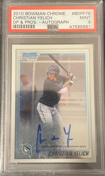 2010 Christian Yelich Bowman Chrome Prospect Rookie Auto RC