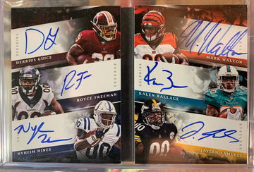 2018 Panini Origins Six Star Signatures Guice Freeman Hines Walton Ballage Samuels 1/1 Booklet
