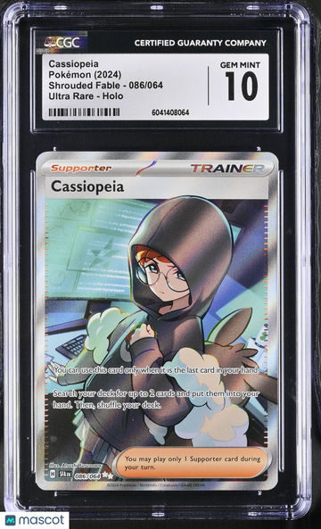 2024 Pokémon Shrouded Fable Cassiopeia Ultra Rare CGC 10 #086/064