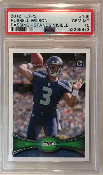 Russell Wilson Rookie Card - 2012 Topps #165 - PSA 10 Gem Mint
